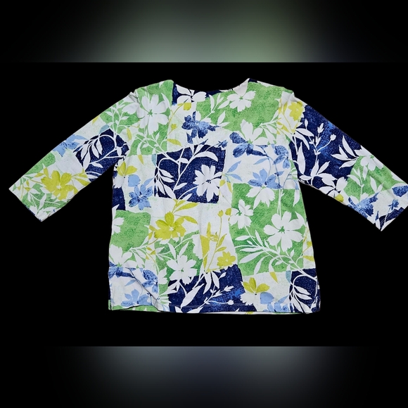 Alfred Dunner 3/4 Sleeve Blouse Top Size Medium - Picture 2 of 5